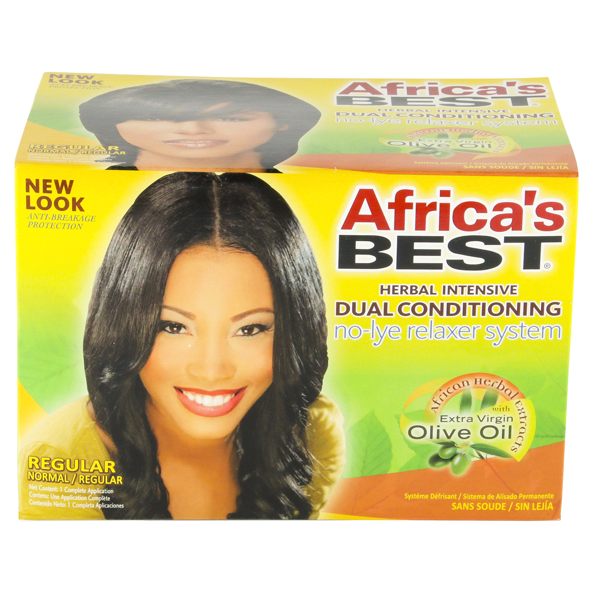 slide 1 of 6, Africa's Best Relaxer System No Lye Dual Conditioning, 1 kit