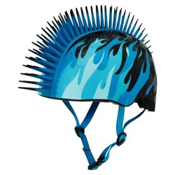 Bell Raskullz Blue Flames Mohawk Helmet Ages 5-8 Years