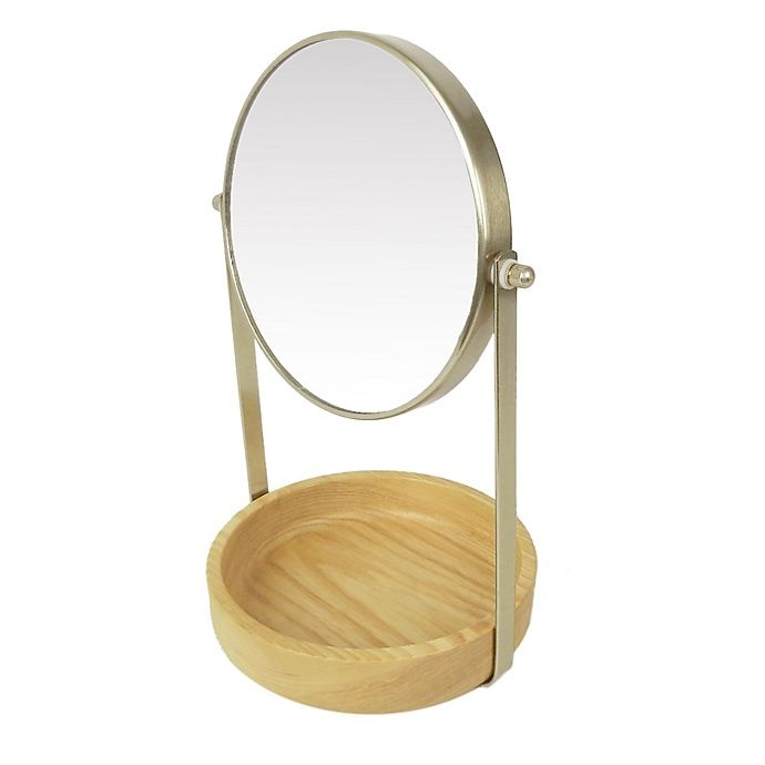 slide 1 of 5, Haven Eulo Double-Sided Vanity Mirror - Ash Wood, 1 ct