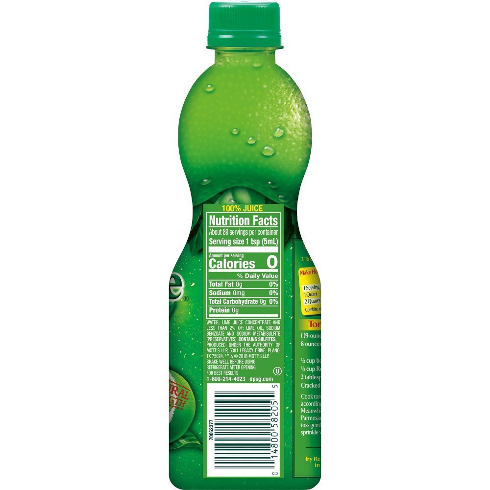 slide 60 of 68, ReaLime 100% Lime Juice Bottle, 15 fl oz