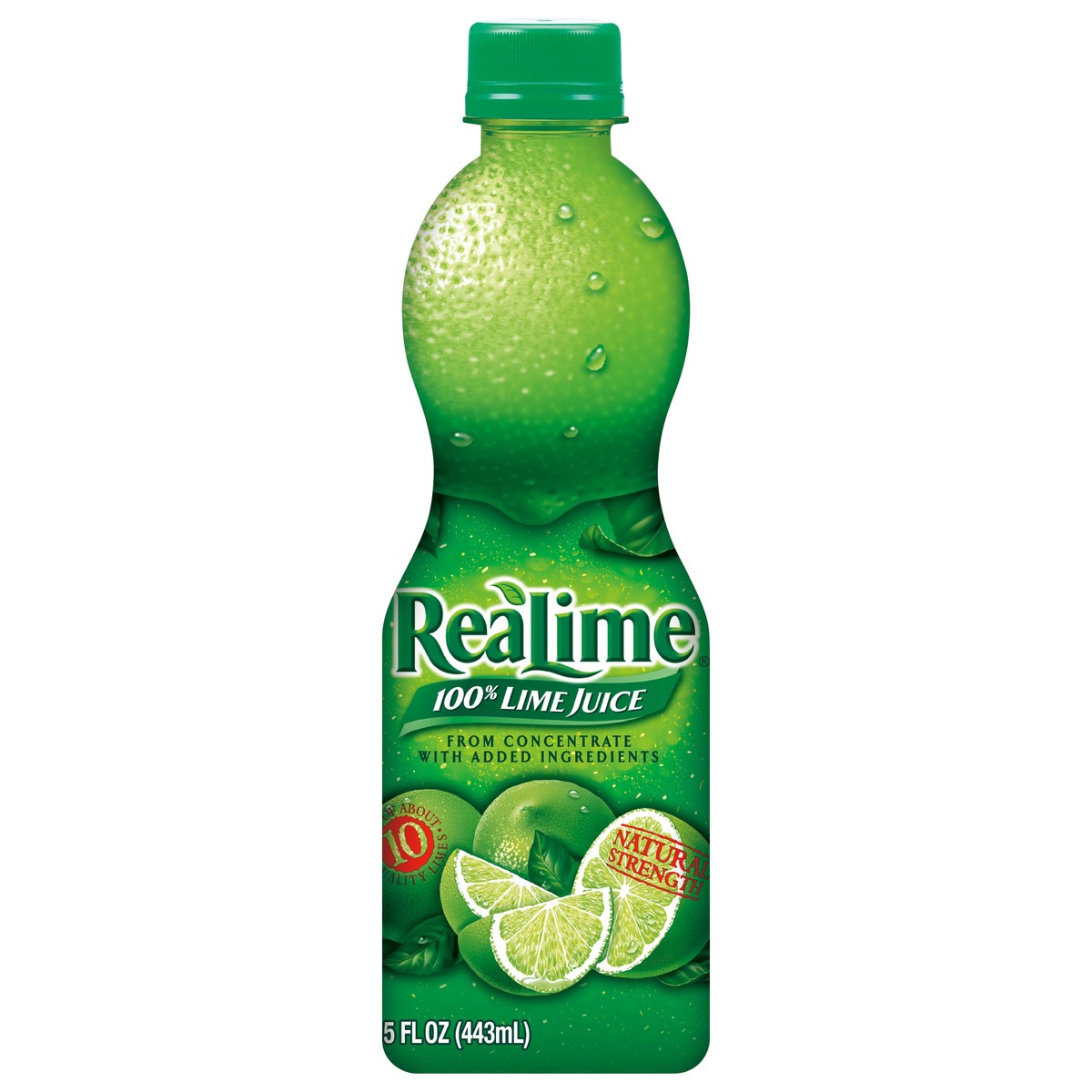 slide 1 of 68, ReaLime 100% Lime Juice Bottle, 15 fl oz
