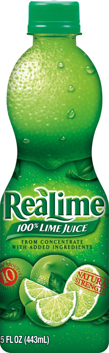 slide 1 of 68, ReaLime 100% Lime Juice 15 fl oz Bottle, 15 fl oz