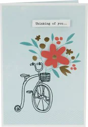 Hallmark Thinking of You Card (Bicycle with Flowers)