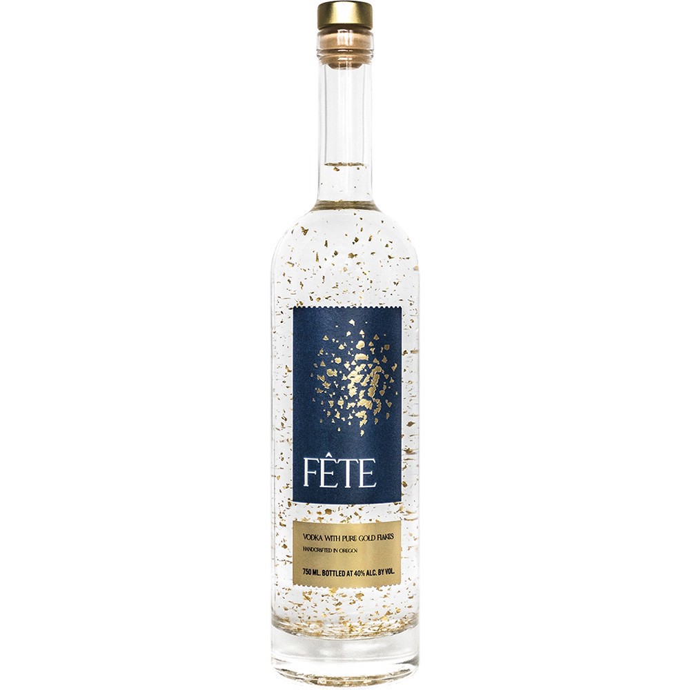 slide 1 of 1, Fête Fete Gold Flake Vodka, 750 ml