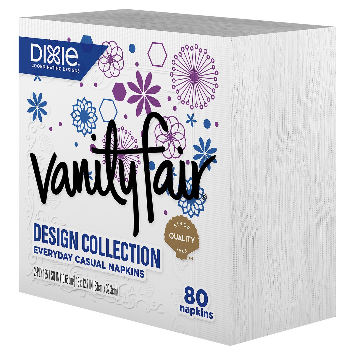 slide 6 of 6, Vanity Fair 2-Ply Design Collection Everyday Casual Napkins 80 ea, 80 ct