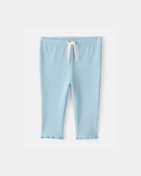 slide 1 of 3, Carters Baby Girl Rib Pants - Blue Blue 6M, 1 ct