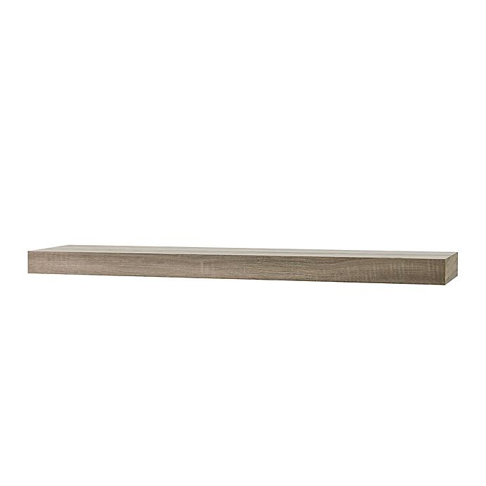 slide 1 of 2, Simply Essential Wood Shelf - Rustic Grey, 36 in