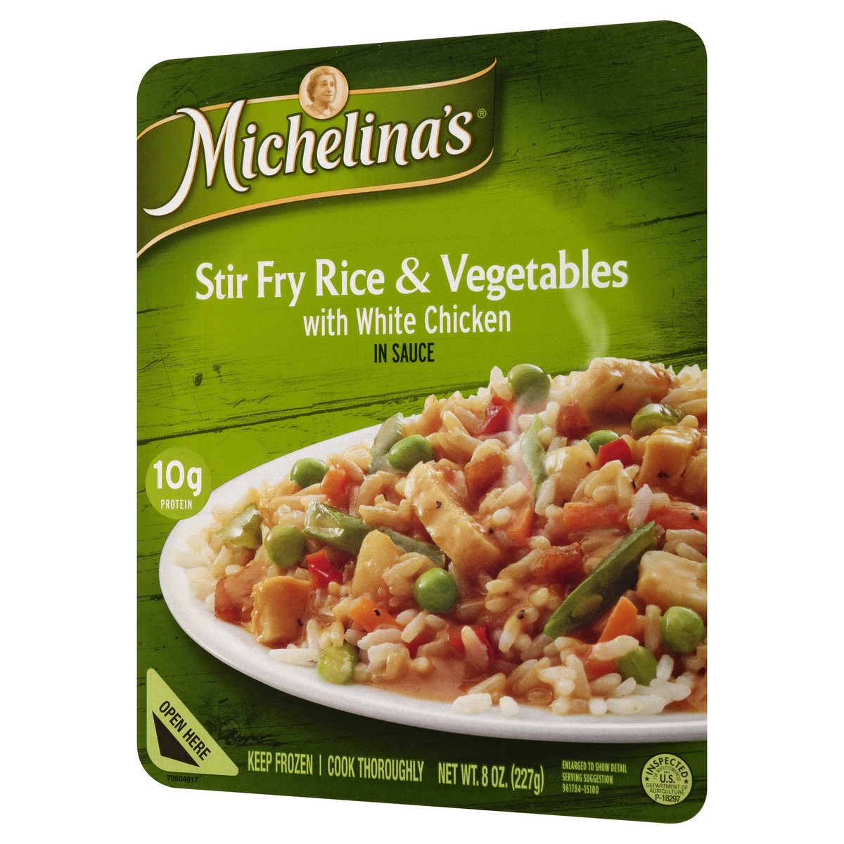 slide 2 of 10, Michelina's Stir Fry Rice & Vegetables with White Chicken, 8 oz