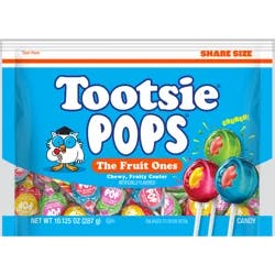 Tootsie Pops The Fruit Ones, Assorted Fruit Lollipops 10.125 oz Bag