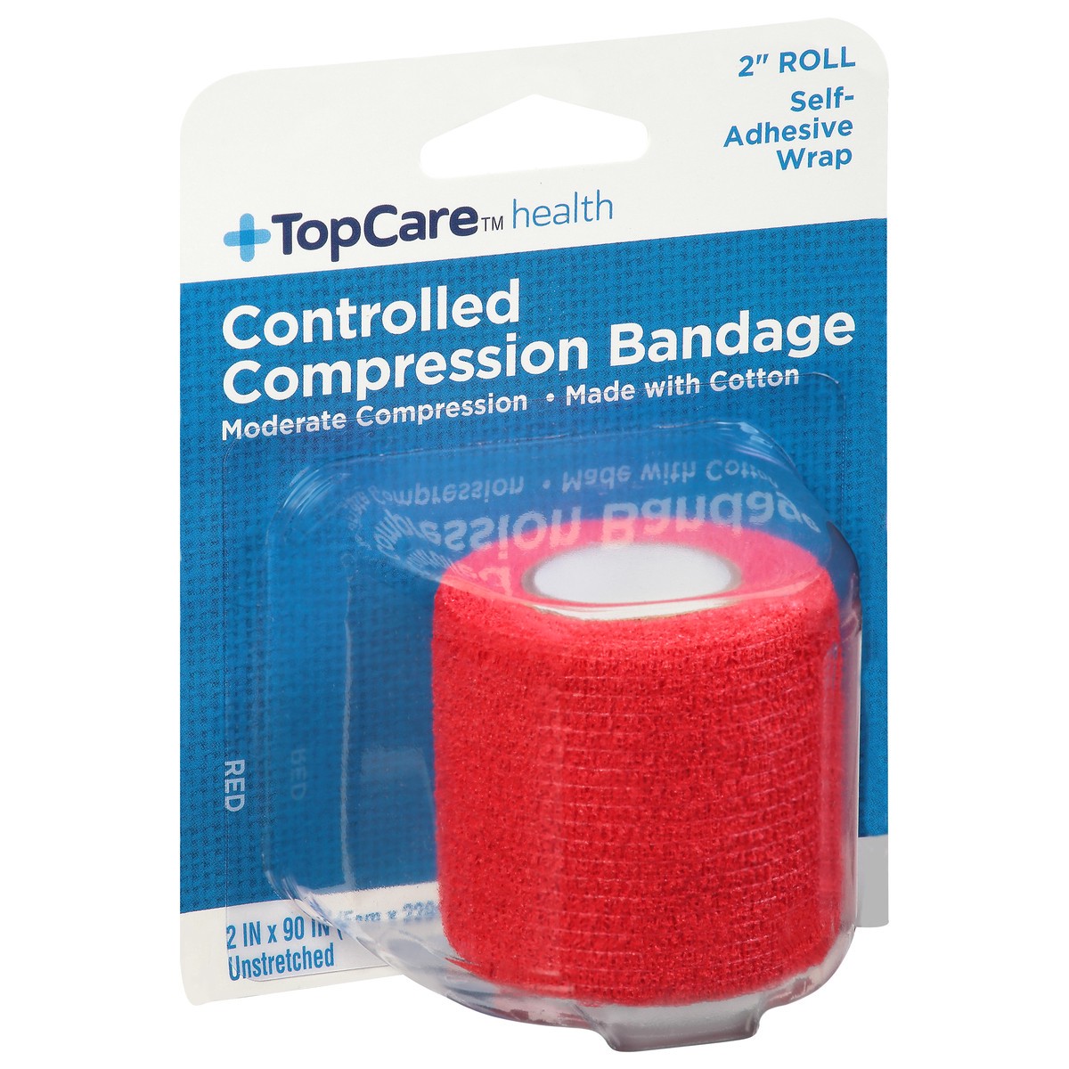 slide 2 of 9, TopCare Health Red Unstretched Controlled Compression Bandage 1 ea, 1 ct