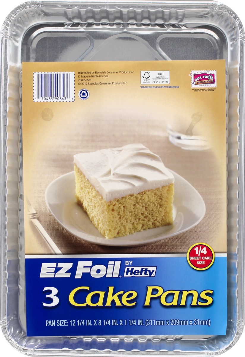 slide 4 of 4, EZ Foil Oblong Cake Pan, 3 ct