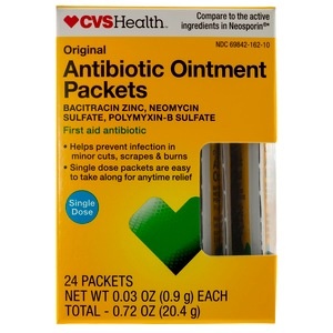 slide 1 of 1, CVS Health Antibiotic Ointment Original To Go, 24 ct; 0.72 oz
