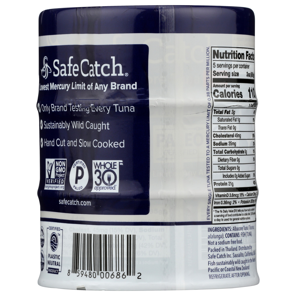 slide 2 of 4, Safe Catch No Salt Wild Albacore Tuna, 