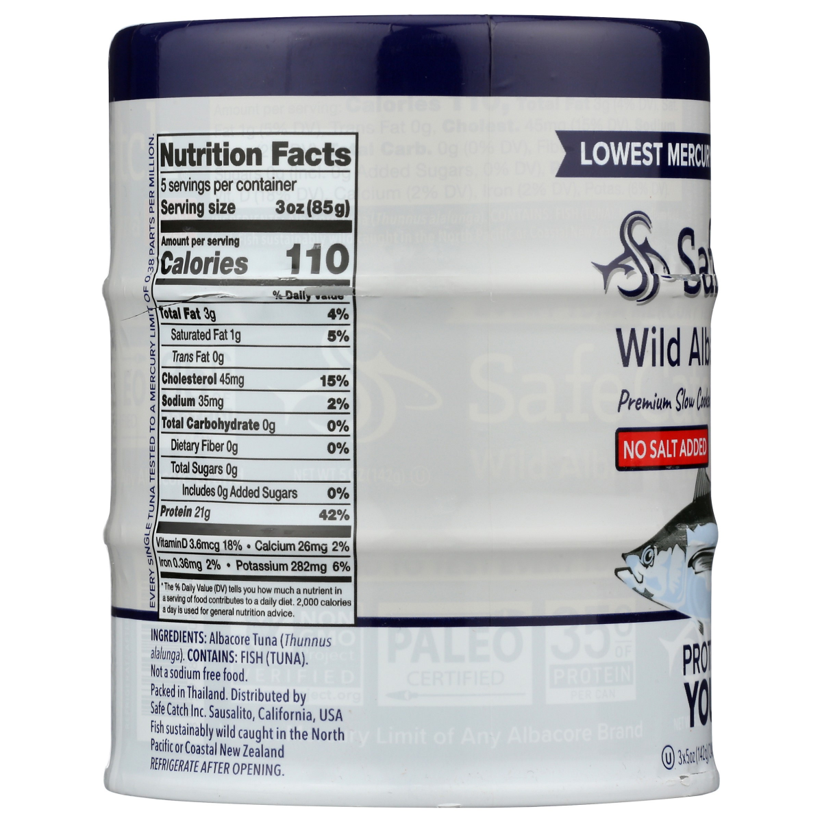 slide 3 of 4, Safe Catch No Salt Wild Albacore Tuna, 