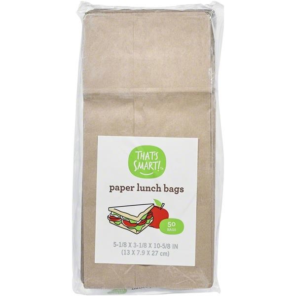 slide 1 of 1, That's Smart! Paper Lunch Bags, 50 ct