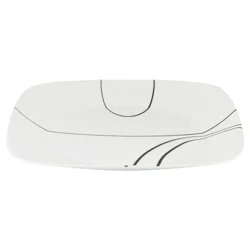 Corelle Square 10 1/4-Inch Dinner Plate, Simple Lines