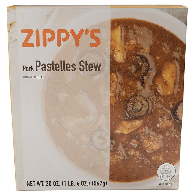slide 1 of 1, Zippys Pork Pastelles Stew, 20 oz