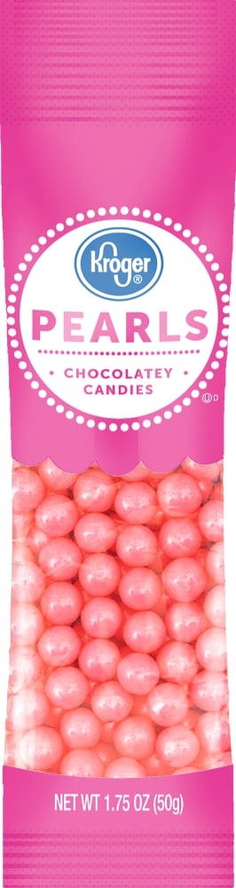 slide 1 of 1, Kroger Pearls Pink Chocolatey Candies, 1.75 oz