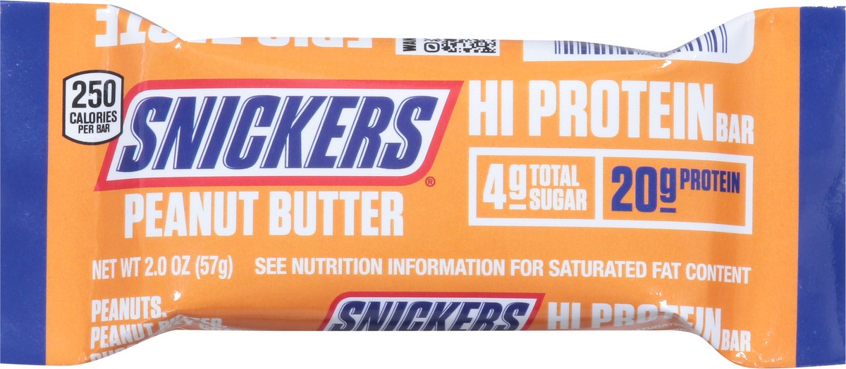 slide 2 of 14, SNICKERS Peanut Butter Hi Protein Bar, 2.0 oz, 2 oz