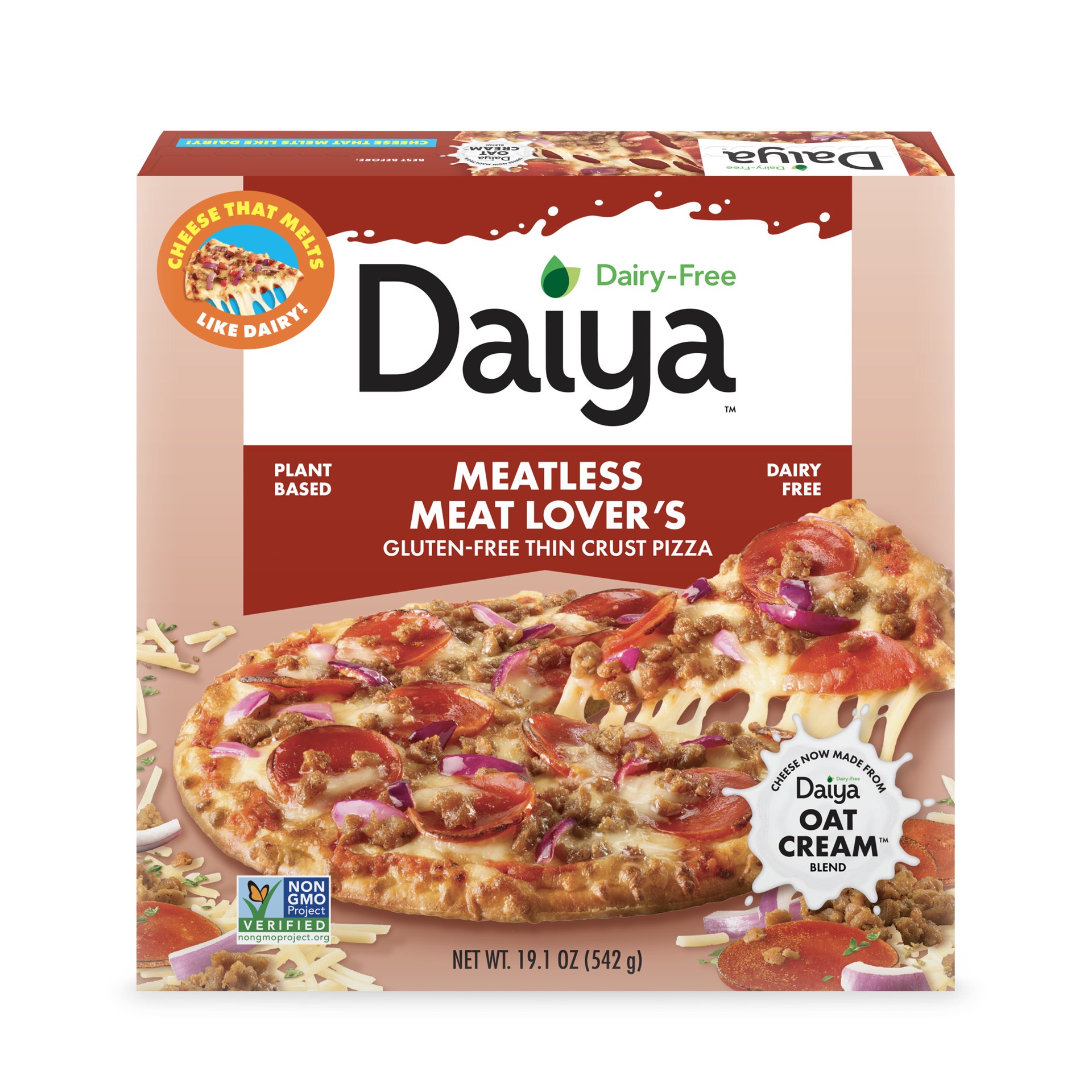 slide 1 of 9, Daiya Dairy Free Gluten Free Meatless Meat Lover's Pizza - 19.1 oz, 19.1 fl oz