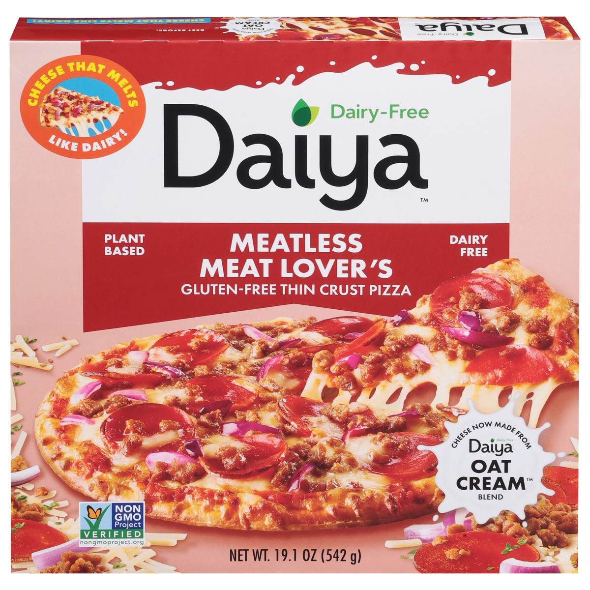 slide 1 of 9, Daiya Gluten-Free Thin Crust Meatless Meat Lover's Pizza 19.1 oz, 19.1 fl oz