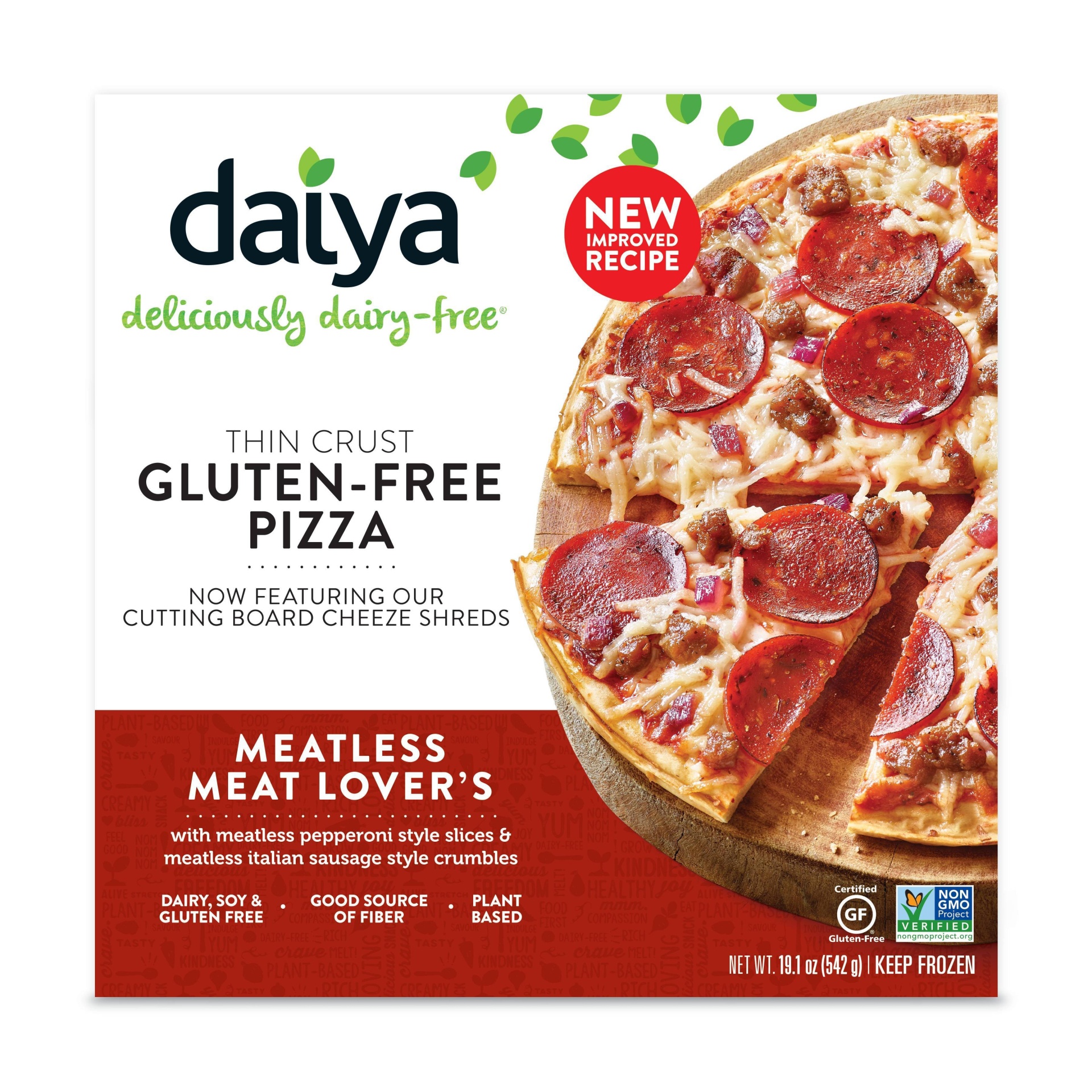 slide 1 of 4, Daiya Meatless Meat Lover's Pizza, 19.1 fl oz