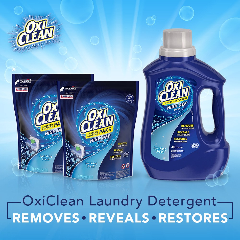 slide 5 of 5, Oxi-Clean Liquid Laundry Detergent, Refreshing Lavender & Lily Scent, 40 oz., 40 fl oz