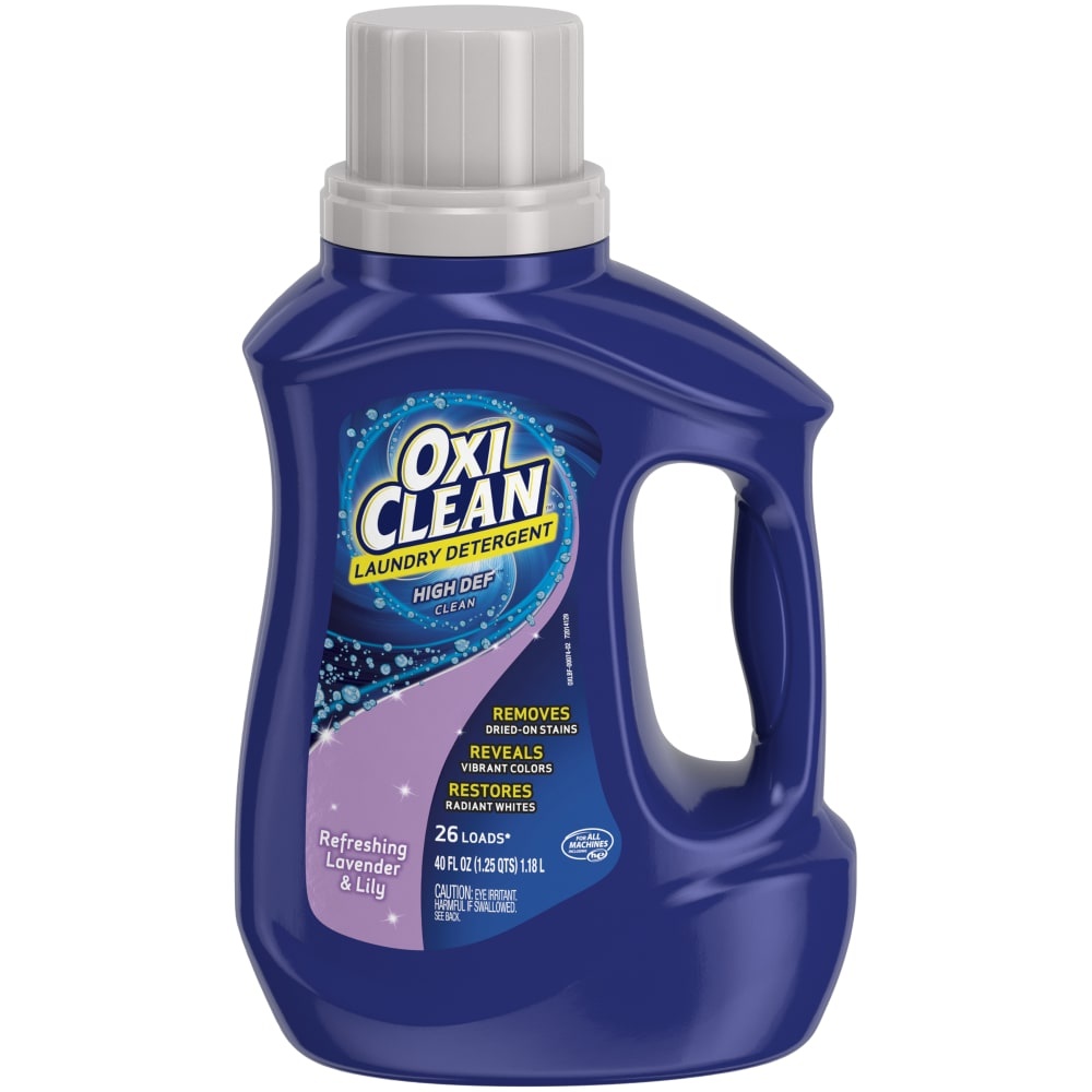 slide 1 of 1, Oxi-Clean Lavender & Lily Liqud Laundry Detergent, 40 fl oz