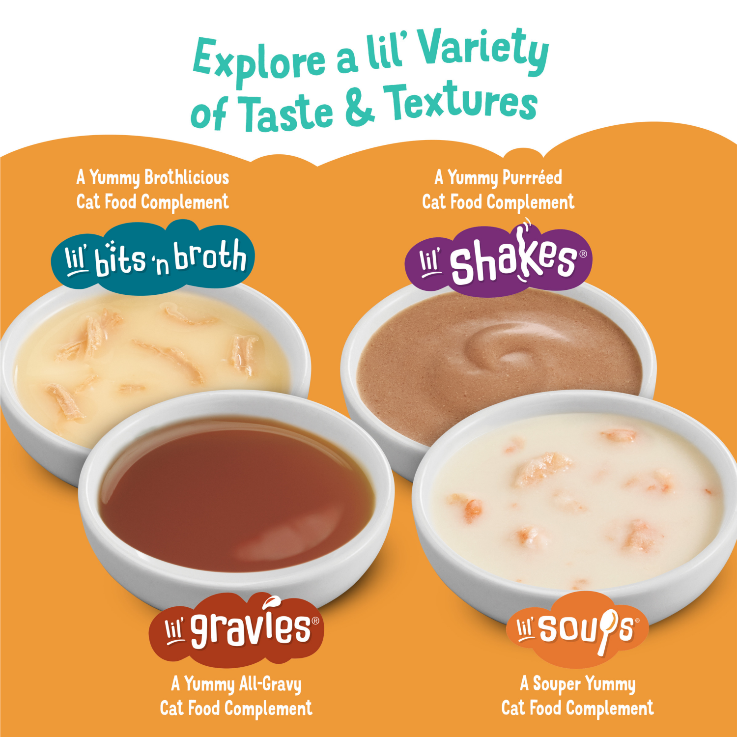slide 3 of 8, Friskies Purina Friskies Grain Free Senior Lickable Cat Food Toppers Lil’ Soups With Skipjack Tuna in a Velvety Tuna Broth - 1.2 oz. Cup, 1.2 oz