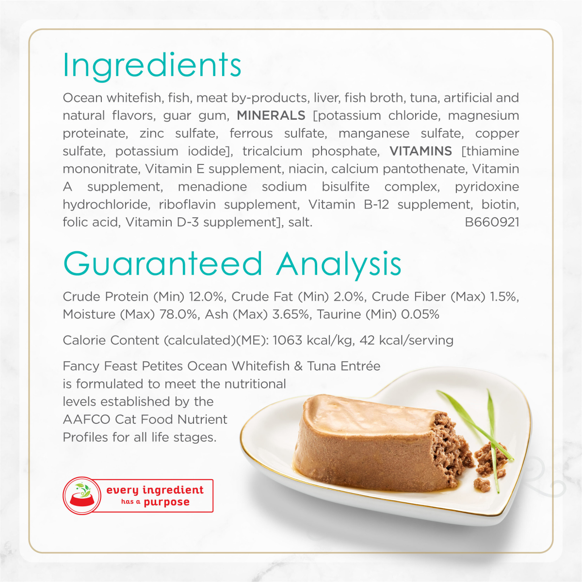 slide 2 of 7, Fancy Feast Purina Fancy Feast Gourmet Pate Wet Cat Food, Petites Ocean Whitefish & Tuna Entree - 2.8 oz. Tub, 2 ct