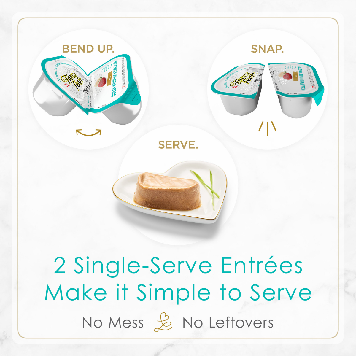 slide 3 of 7, Fancy Feast Purina Fancy Feast Gourmet Pate Wet Cat Food, Petites Ocean Whitefish & Tuna Entree - 2.8 oz. Tub, 2 ct