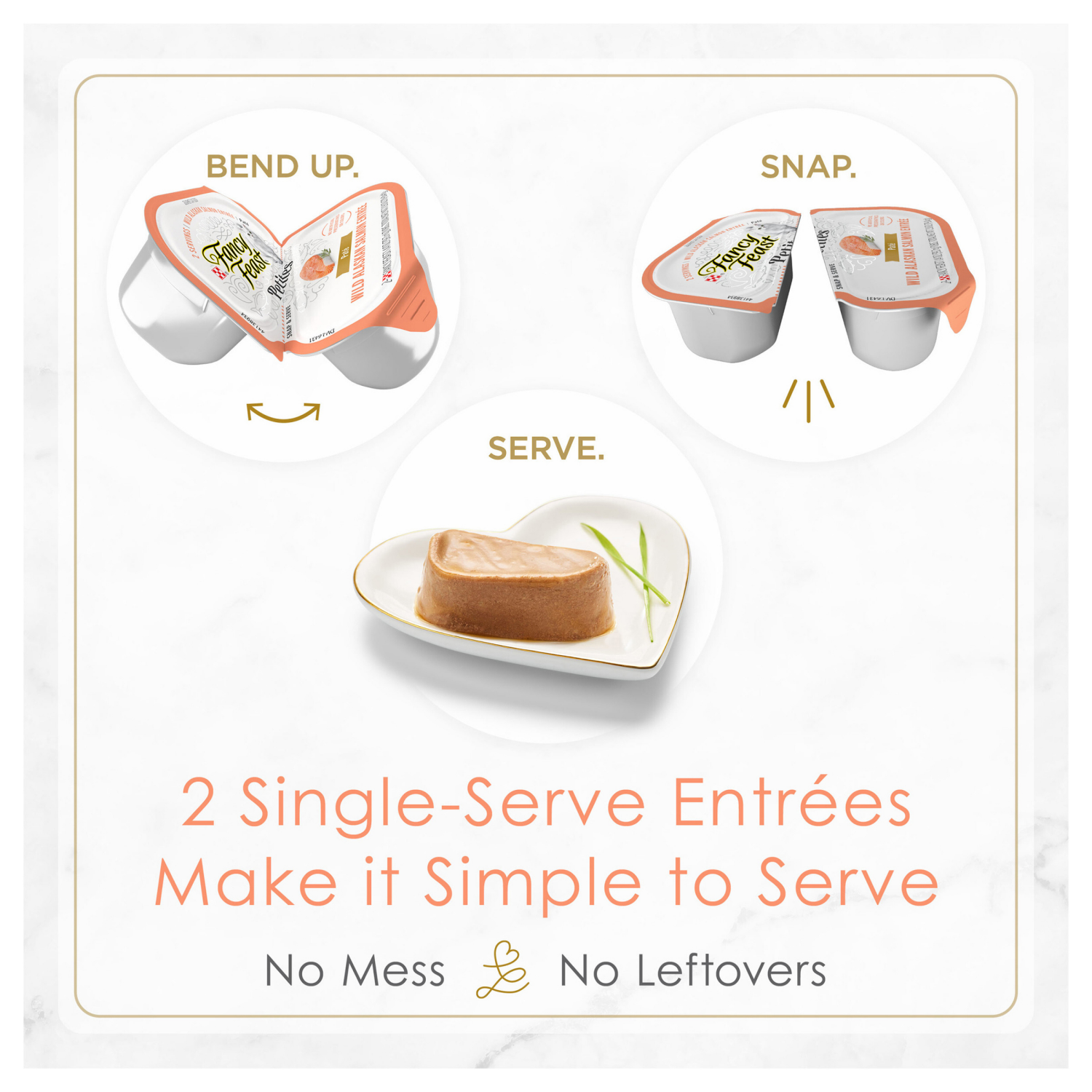 slide 5 of 7, Fancy Feast Purina Fancy Feast Gourmet Pate Wet Cat Food, Petites Wild Alaskan Salmon Entree - 2.8 oz. Tub, 2 ct