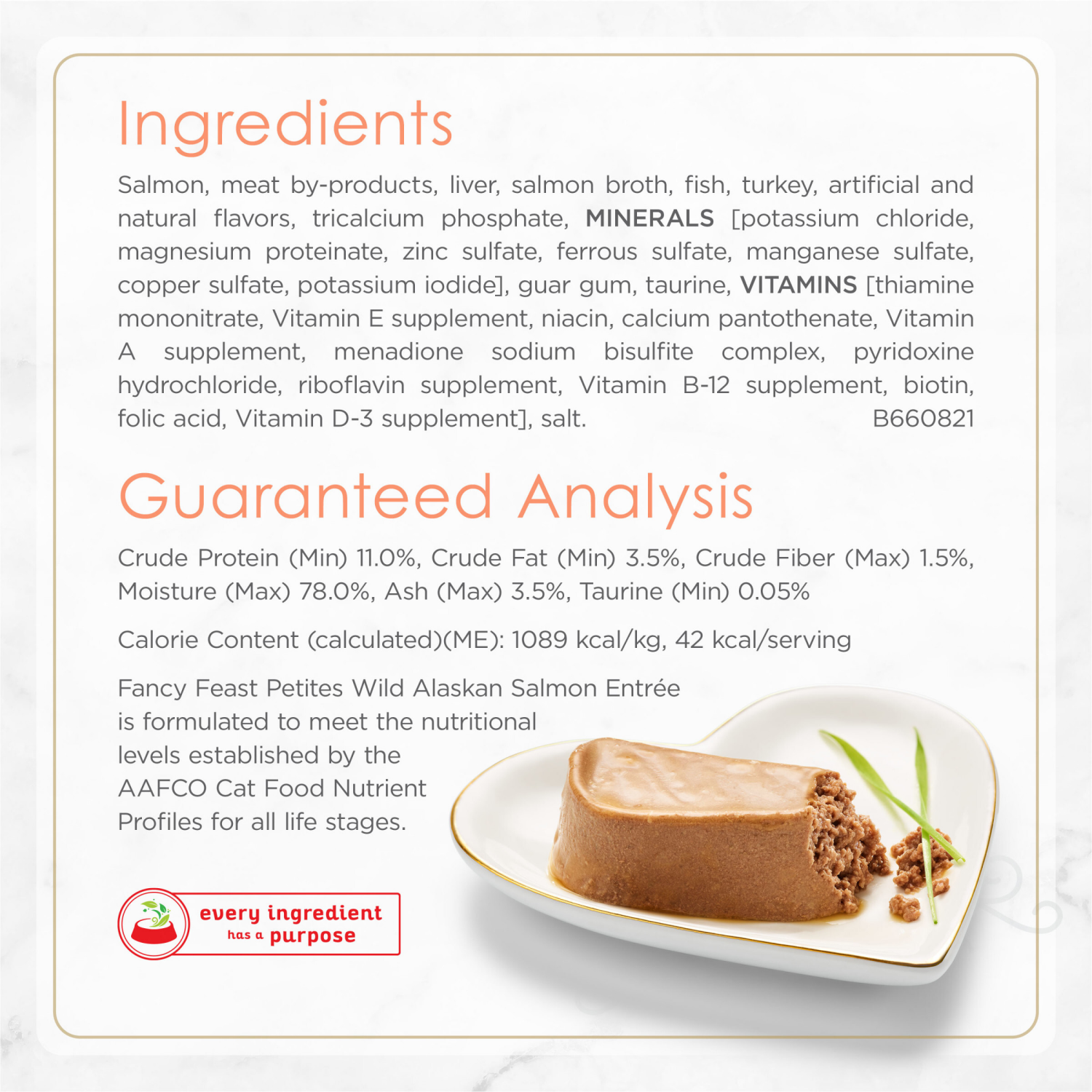 slide 7 of 7, Fancy Feast Purina Fancy Feast Gourmet Pate Wet Cat Food, Petites Wild Alaskan Salmon Entree - 2.8 oz. Tub, 2 ct