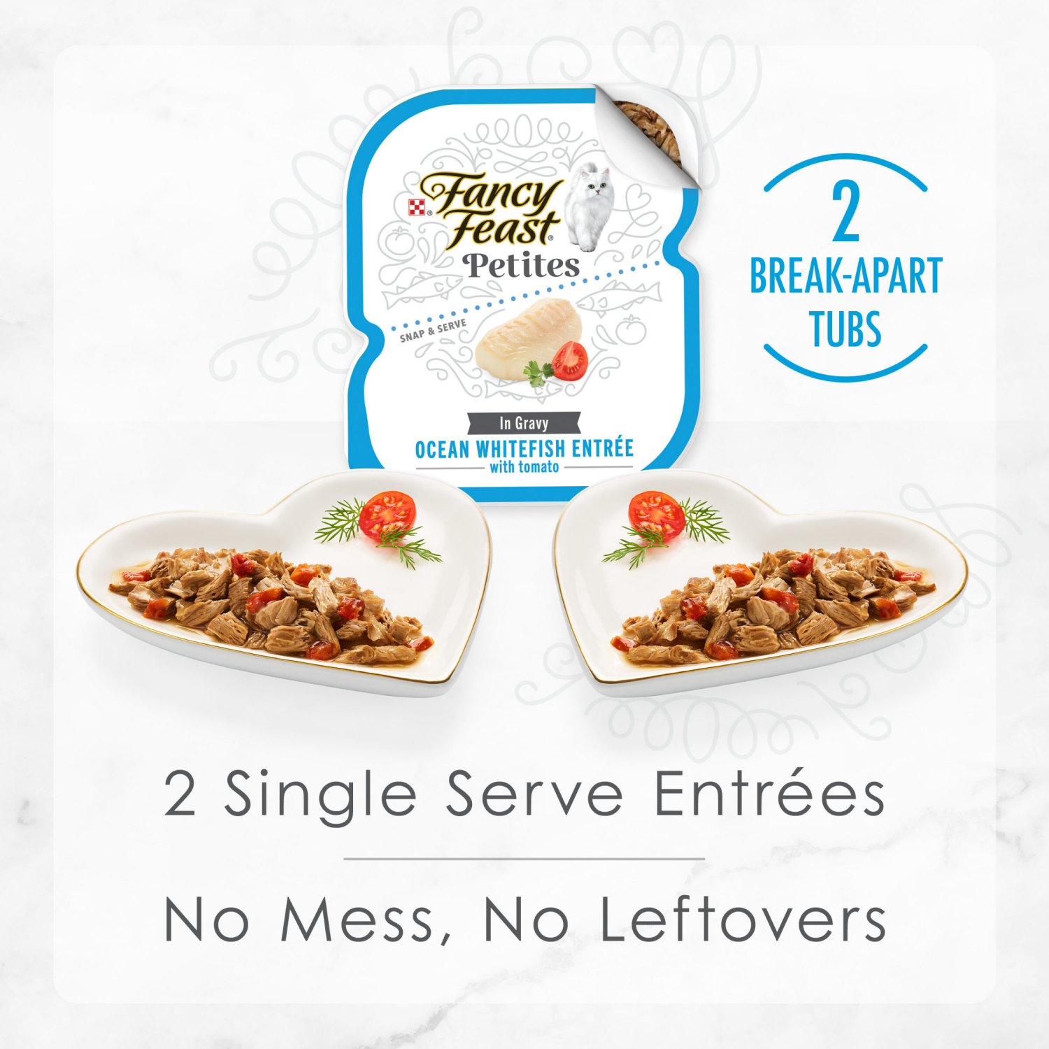 slide 2 of 5, Fancy Feast Purina Fancy Feast Gourmet Gravy Wet Cat Food, Petites Ocean Whitefish With Tomato Entree, 2 ct