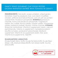 slide 6 of 29, Fancy Feast Purina Fancy Feast Gourmet Gravy Wet Cat Food, Petites Ocean Whitefish With Tomato Entree, 2.8 oz