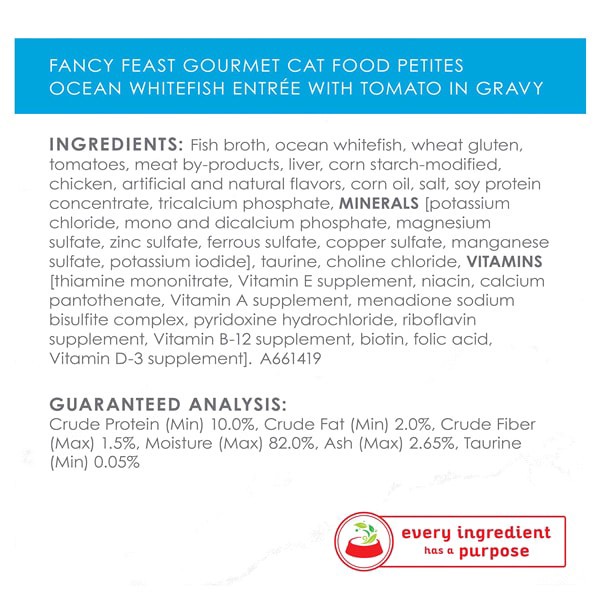 slide 19 of 29, Fancy Feast Purina Fancy Feast Gourmet Gravy Wet Cat Food, Petites Ocean Whitefish With Tomato Entree, 2.8 oz