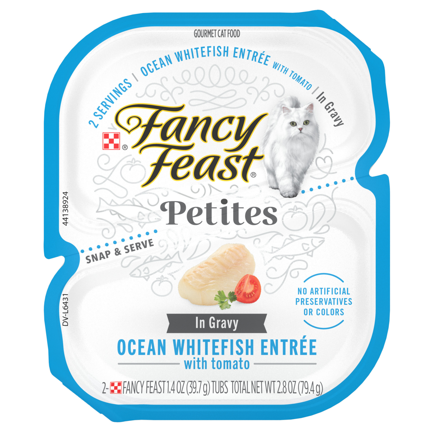 slide 1 of 5, Fancy Feast Purina Fancy Feast Gourmet Gravy Wet Cat Food, Petites Ocean Whitefish With Tomato Entree, 2 ct