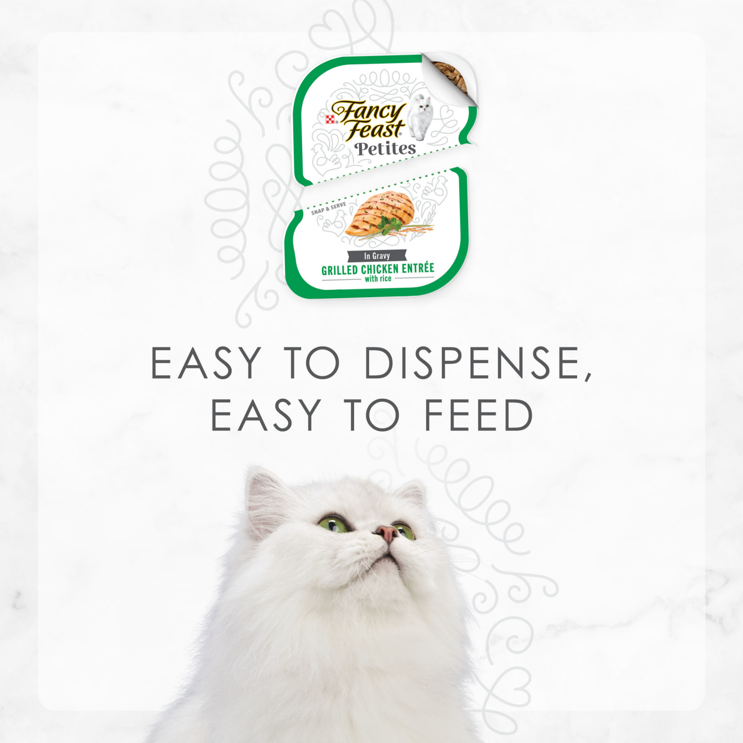 slide 5 of 5, Fancy Feast Purina Fancy Feast Petites Gourmet Gravy Wet Cat Food, Petites Grilled Chicken With Rice Entree - 2.8 oz. Tub, 2 ct