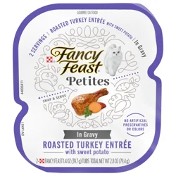 Fancy Feast Purina Fancy Feast Gourmet Gravy Wet Cat Food, Petites Turkey & Sweet Potato Entree - 2.8 oz. Tub