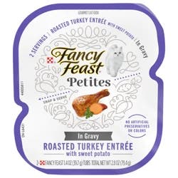 Fancy Feast Purina Fancy Feast Gourmet Gravy Wet Cat Food, Petites Turkey & Sweet Potato Entree - 2.8 oz. Tub