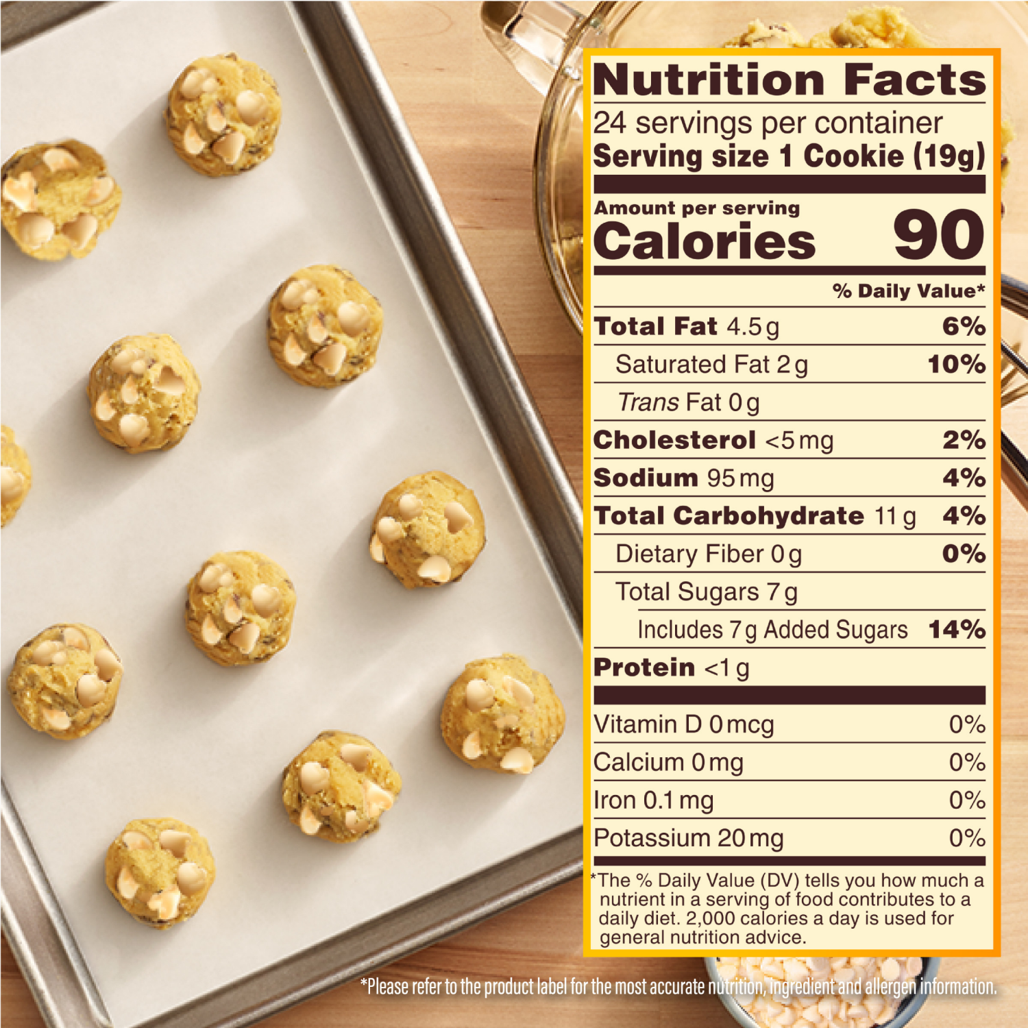 slide 8 of 8, Toll House White Chip Macadamia Nut Cookie Dough 16 oz., 16 oz