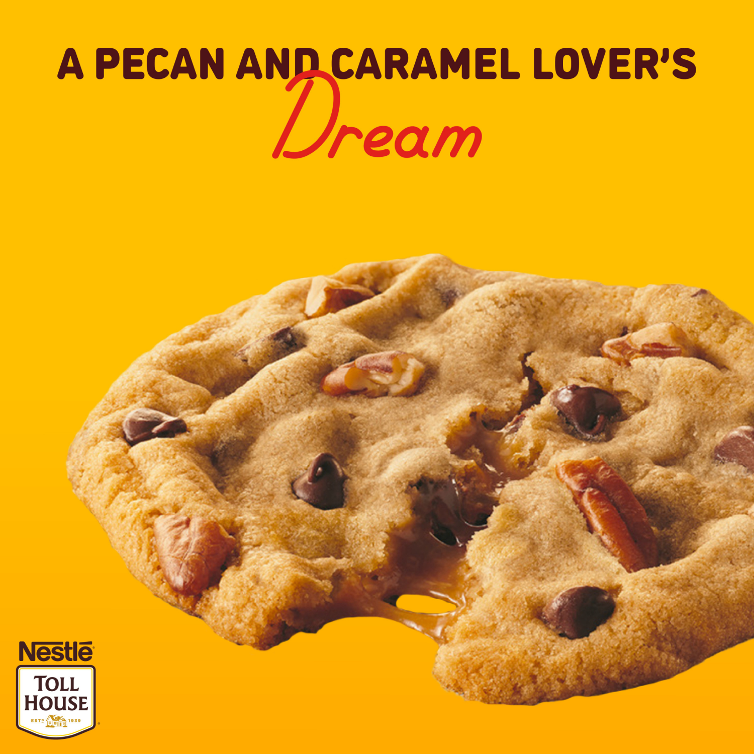 slide 3 of 7, Toll House Pecan Turtle Delight Cookie Dough 16 oz., 16 oz