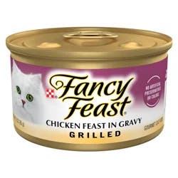 Fancy Feast Purina Fancy Feast Grilled Wet Cat Food Chicken Feast in Wet Cat Food Gravy - 3 oz. Can