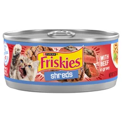 Friskies Purina Friskies Gravy Wet Cat Food, Shreds With Beef in Gravy - 5.5 oz. Can