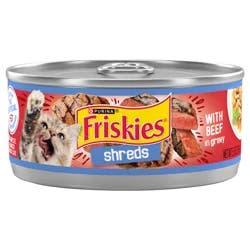 Friskies Purina Friskies Gravy Wet Cat Food, Shreds With Beef in Gravy - 5.5 oz. Can