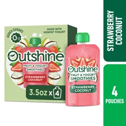 Outshine Fruit & Yogurt Smoothie Strawberry Coconut, 4-Pack of 3.5oz Fruit & Yogurt Pouches