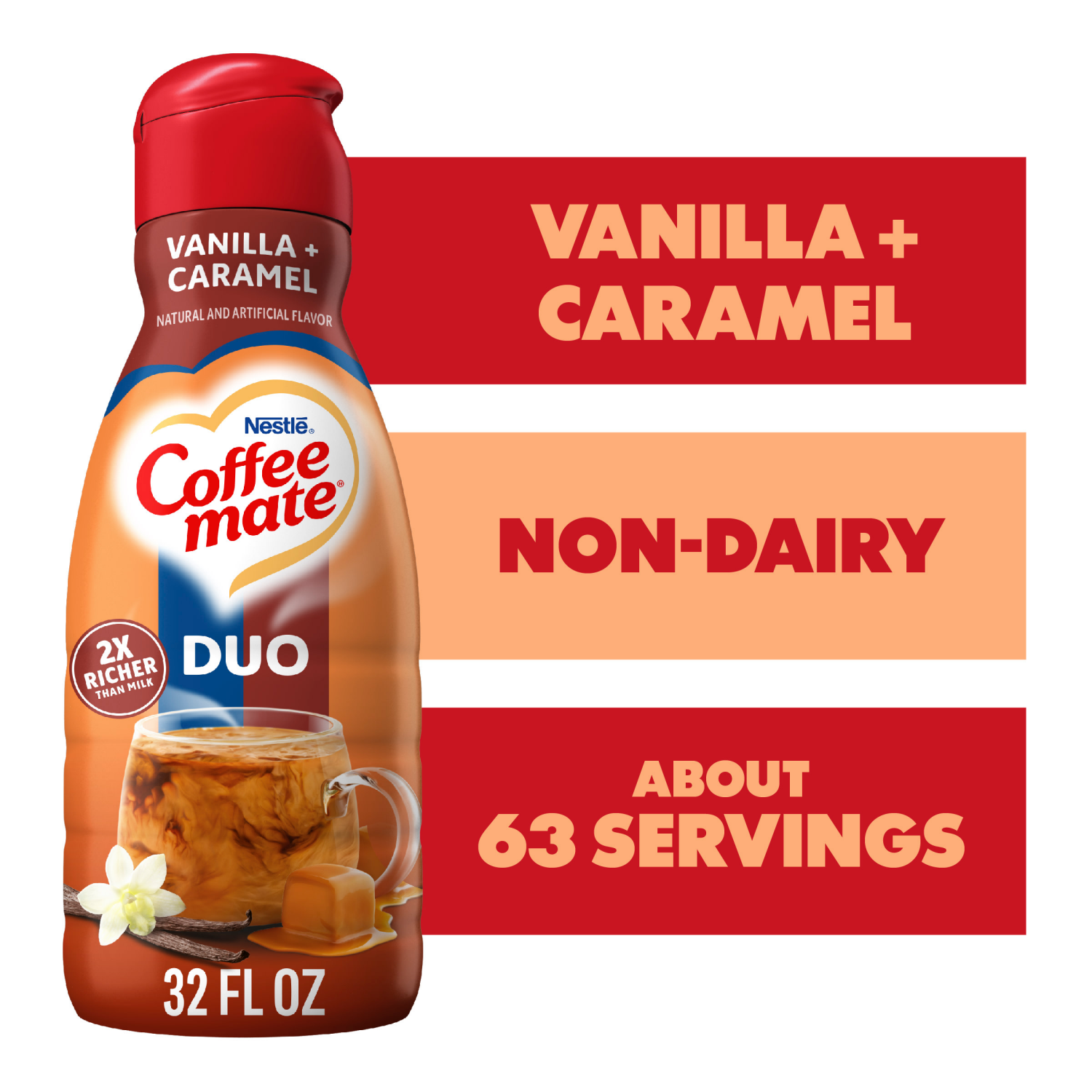 slide 1 of 8, Coffee mate Vanilla Caramel Liquid Coffee Creamer 32 fl oz., 32 fl oz