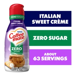 Coffee-Mate Sugar Free Italian Sweet Creme Liquid Coffee Creamer 32 fl oz.
