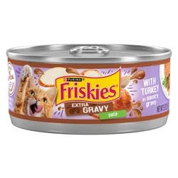 Friskies Purina Friskies Wet Cat Food Gravy Pate, Extra Gravy Pate With Turkey in Savory Gravy - 5.5 oz. Can