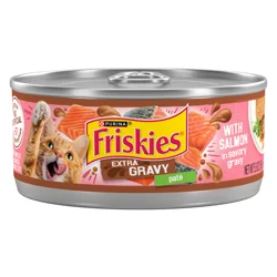 Friskies Purina Friskies Wet Cat Food Extra Gravy Pate With Salmon in Savory Gravy - 5.5 oz. Can
